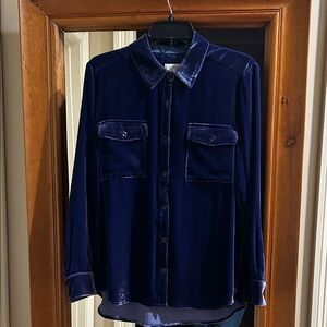 Sundance Midnight Blue Velvet Shirt